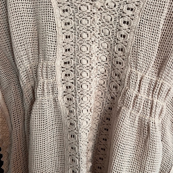 Seaspice Women’s Peruvian Cotton Crochet Swim Coverup Beige size XL - Picture 5 of 8